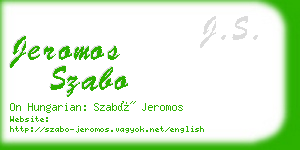 jeromos szabo business card